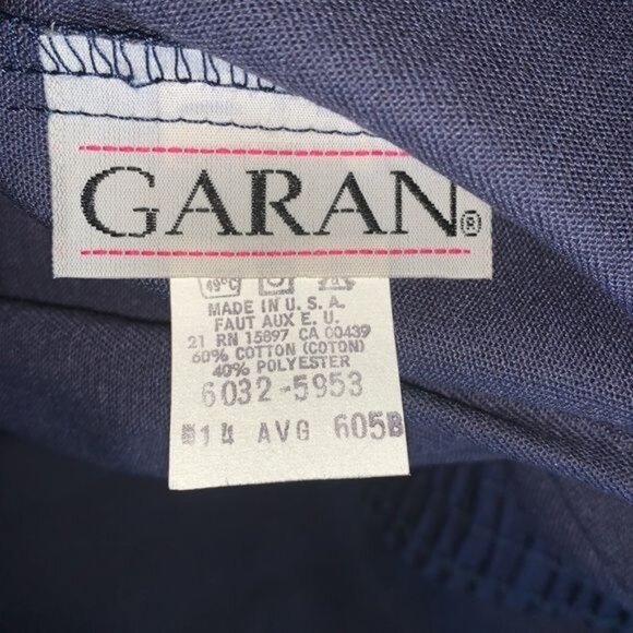 Garan Womens Elastic Waist Navy Skirt With Button Front Relaxed Fit Cotton Blend - Picture 3 of 13